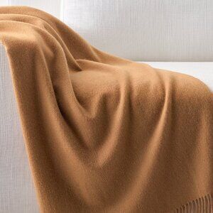 Restoration Hardware 555-Gram Cashmere Throw Camel 50x70
